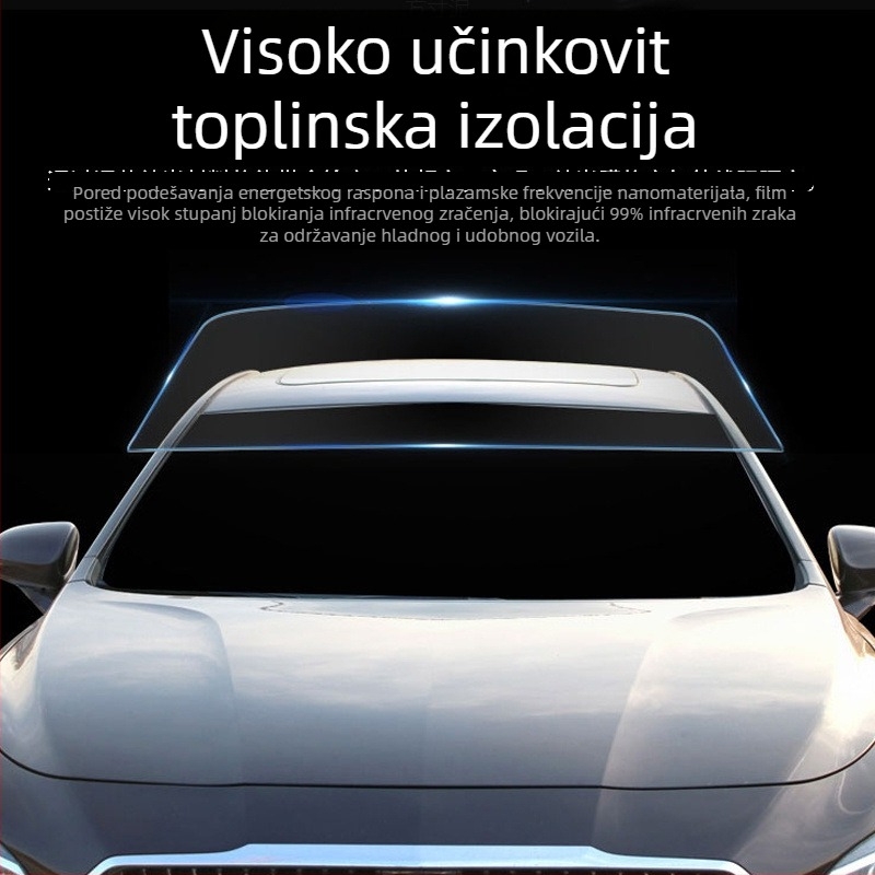 Auto film za prozore – samoljepljivi, nano keramička membrana, propusnost 70–80%, UV zaštita 90% i više, serija 1