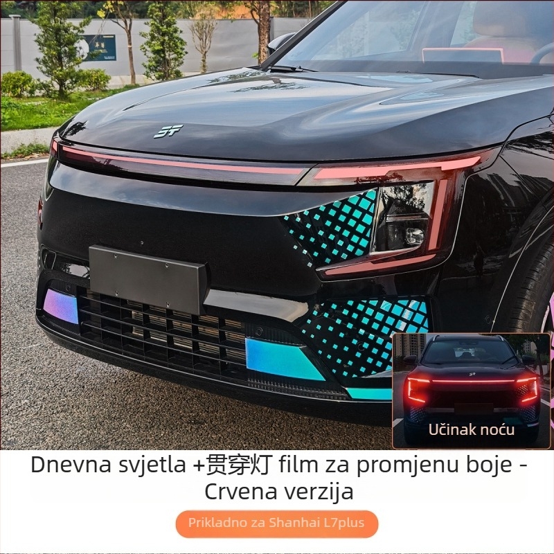 Shanhai L7Plus Vanjska dekorativna naljepnica za svjetla – prozirni promjenjivi film, prilagodljivo, 25 modela L7Plus