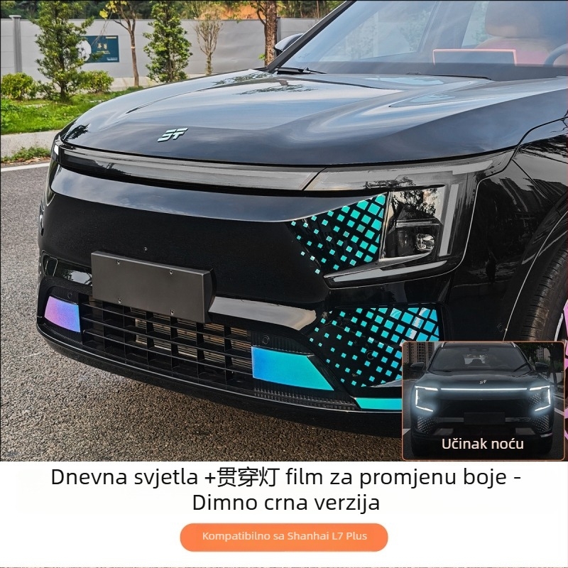 Shanhai L7Plus Vanjska dekorativna naljepnica za svjetla – prozirni promjenjivi film, prilagodljivo, 25 modela L7Plus