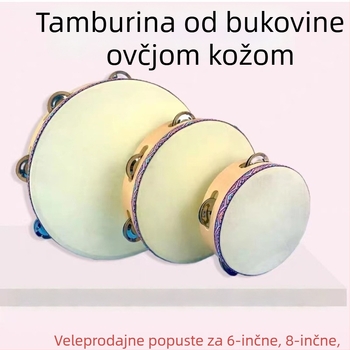 Xiermei tamburin od bukovine s ovčjom kožom — udarni instrument