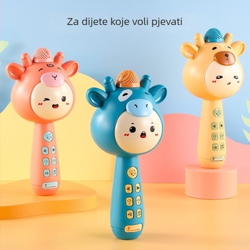 Dječja karaoke mikrofonska igračka s integriranim mikrofonom, plastično kućište, za djecu 0–3 godine, pakiranje u kutiji, 3C certificirano