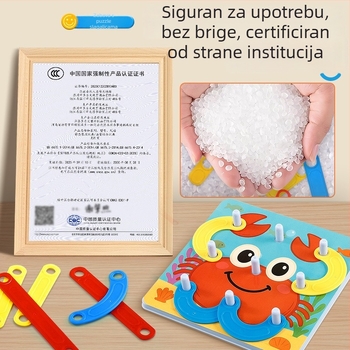 Plastična cilindrična 3D slagalica za djecu 0–3 godine (3-u-1)