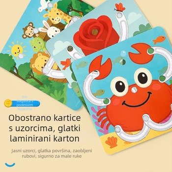 Plastična cilindrična 3D slagalica za djecu 0–3 godine (3-u-1)