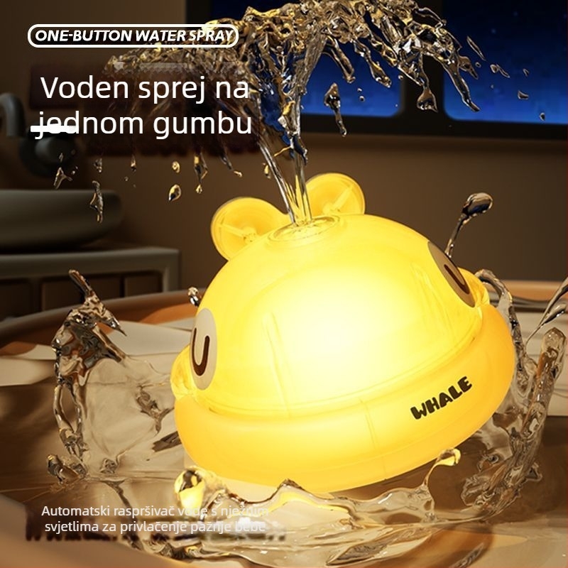 Kit sa senzorom za raspršivanje vode – igračka za kadu sa svjetlom, ABS plast, za djecu 4–6 godina