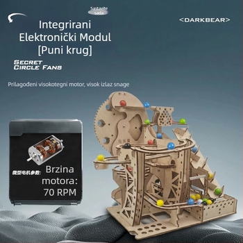 3D drveni puzzle s DIY sklapanjem, serija track-ball, srednja težina, za uzrast 14+
