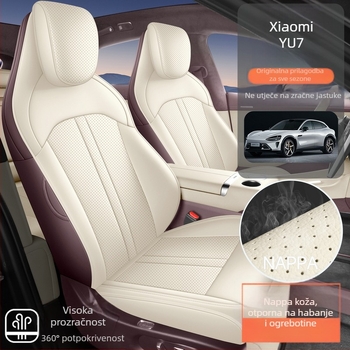 Komplet kožna navlaka za automobilna sjedala za Xiaomi Yu7, univerzalna za sve sezone