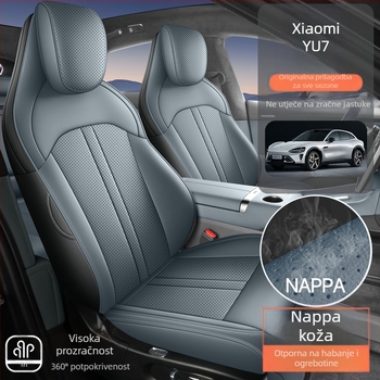 Komplet kožna navlaka za automobilna sjedala za Xiaomi Yu7, univerzalna za sve sezone