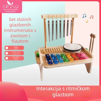Spring Bud stolni set zvona na vjetar i udaraljki – Orff inspirirani zapadni glazbeni instrument za glazbeno obrazovanje