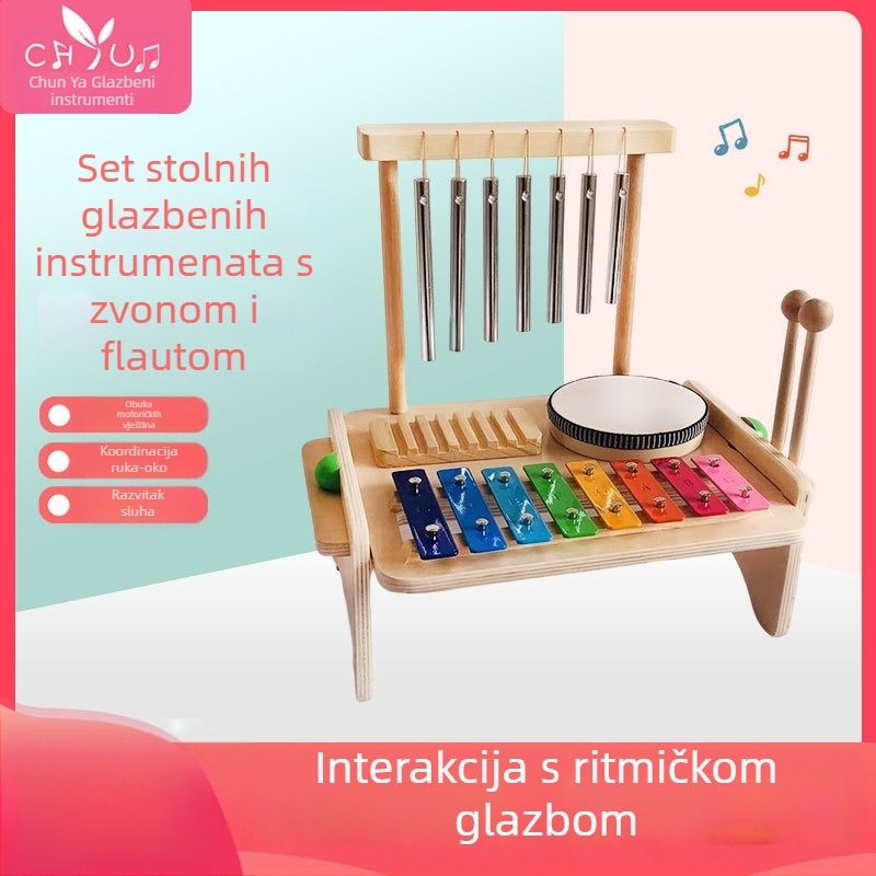 Spring Bud stolni set zvona na vjetar i udaraljki – Orff inspirirani zapadni glazbeni instrument za glazbeno obrazovanje