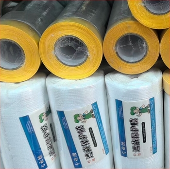 Maskirajuća folija za bojanje interijera – teksturirana papir-plastika zaštitna folija, debljina 60 μm, širina 110 cm ili 55 cm, duljina 20 m, prozirnost 80%