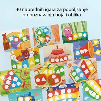 Pinwheel 3D puzzle s magnetskim kristalima i papirom, u željeznoj kutiji, za djecu 0-3 godine