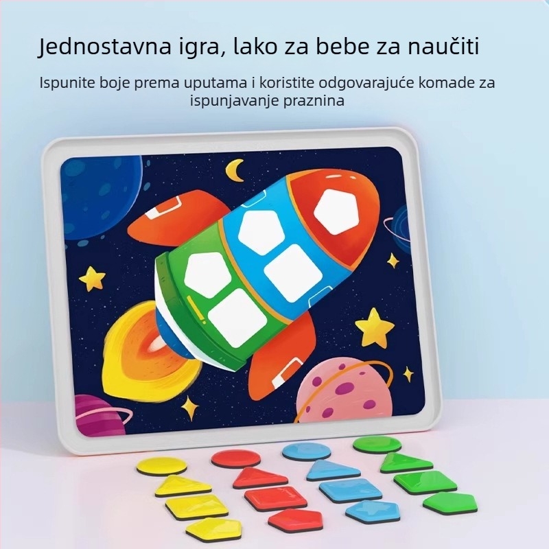 Pinwheel 3D puzzle s magnetskim kristalima i papirom, u željeznoj kutiji, za djecu 0-3 godine