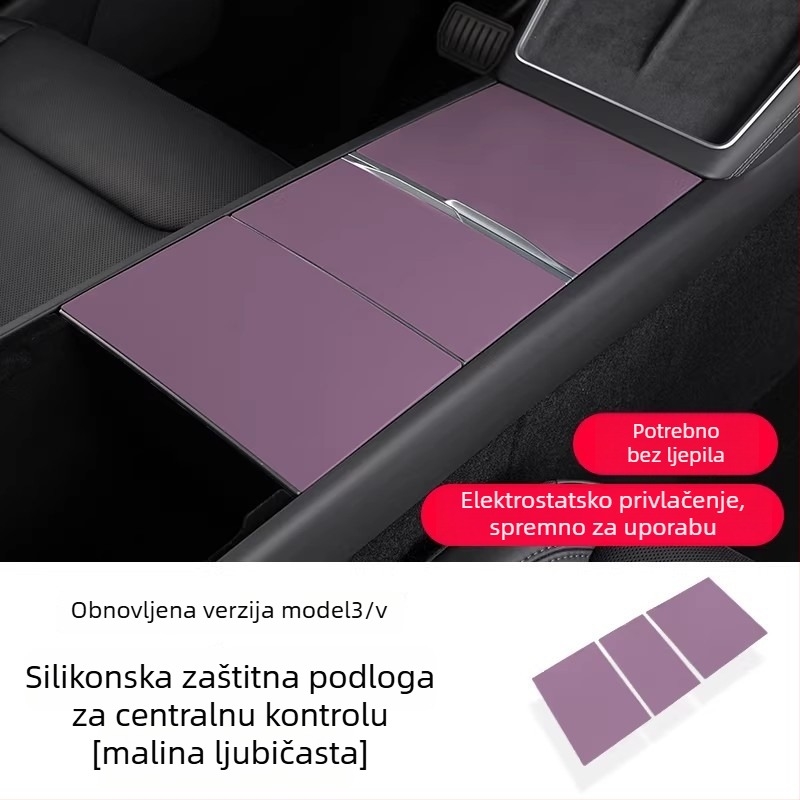 Silikonska podloška za središnju konzolu i zaštitna folija za Tesla Model Y, YL i Model 3 – nova verzija