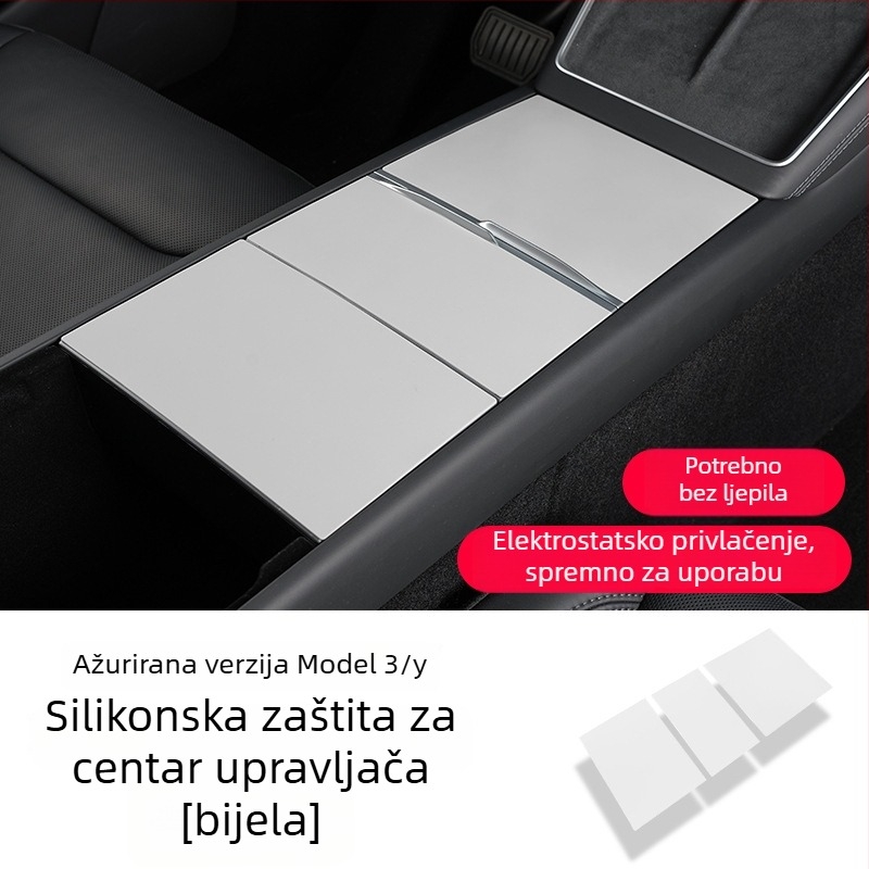 Silikonska podloška za središnju konzolu i zaštitna folija za Tesla Model Y, YL i Model 3 – nova verzija