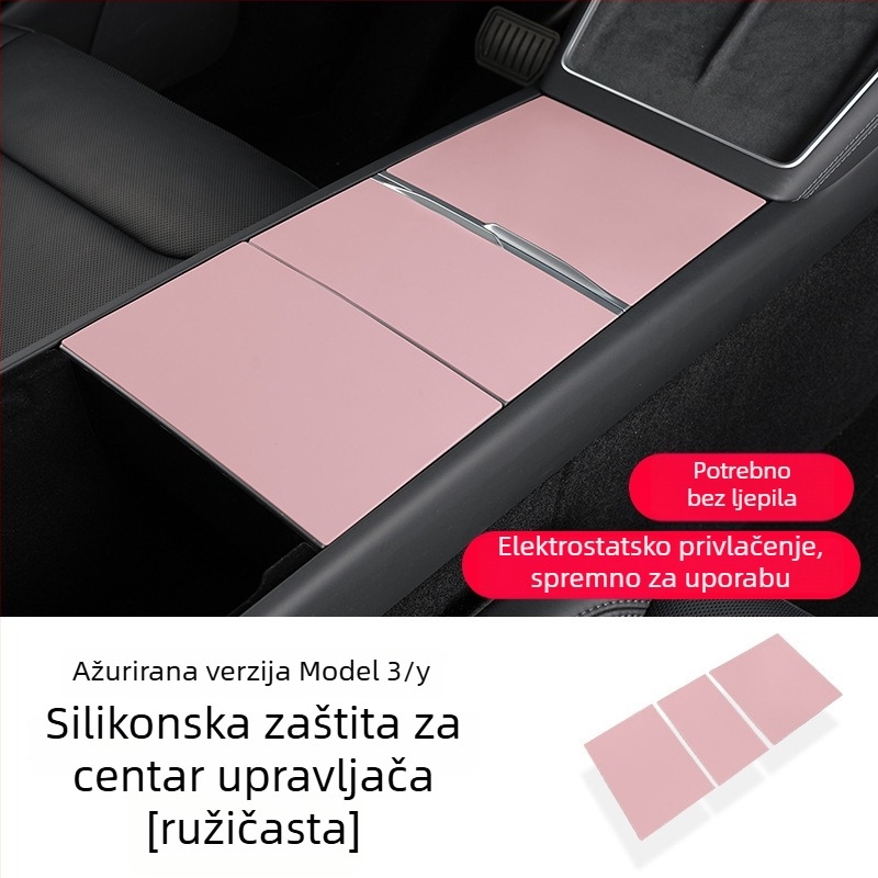 Silikonska podloška za središnju konzolu i zaštitna folija za Tesla Model Y, YL i Model 3 – nova verzija