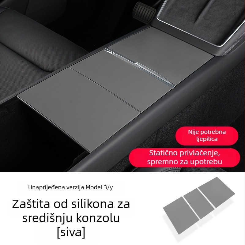 Silikonska podloška za središnju konzolu i zaštitna folija za Tesla Model Y, YL i Model 3 – nova verzija