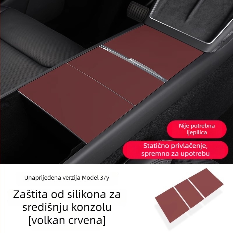 Silikonska podloška za središnju konzolu i zaštitna folija za Tesla Model Y, YL i Model 3 – nova verzija