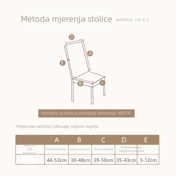 Set navlaka za stolce s prozračnim slojem, svečani stil, nepravilni oblik, jednostavno za čišćenje