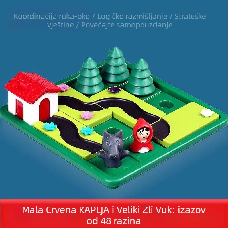 Crvena kapica i veliki vuk: 3D slagalica-igračka, plastična, marka Runchuan Toys, DIY moguć, za djecu 4–6 godina