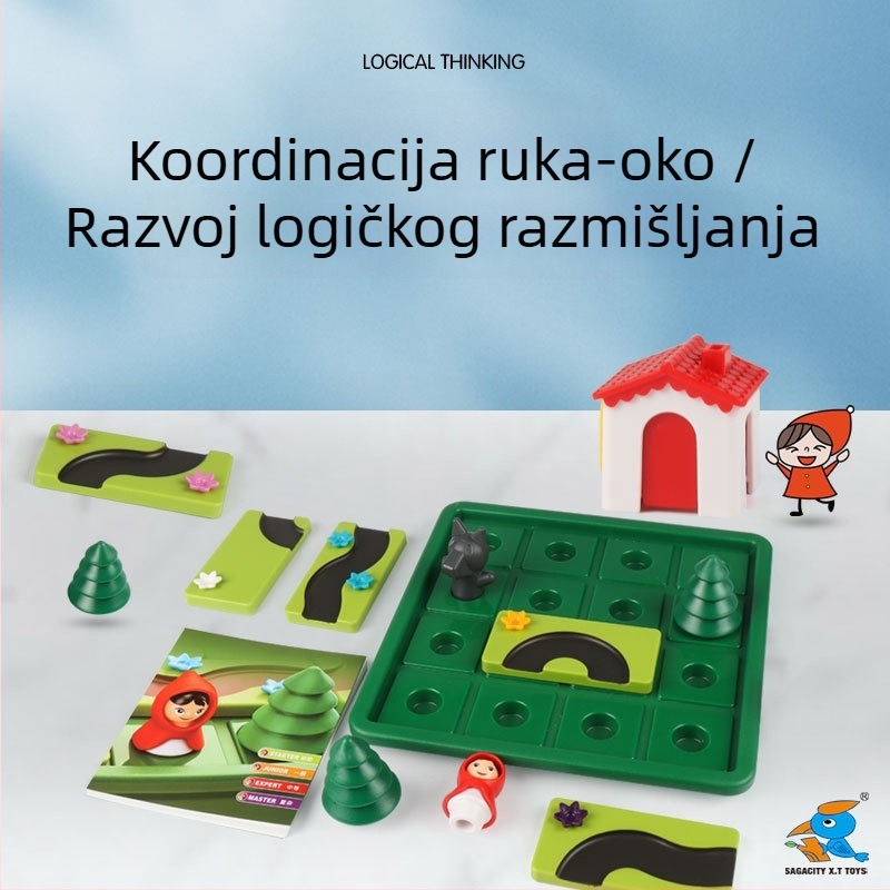 Crvena kapica i veliki vuk: 3D slagalica-igračka, plastična, marka Runchuan Toys, DIY moguć, za djecu 4–6 godina