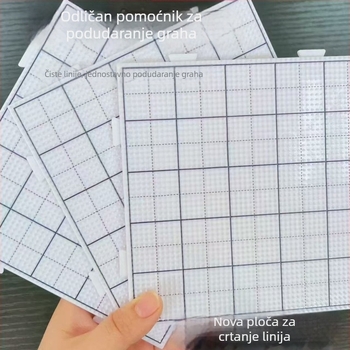 DIY ploča za perle s graviranim linijama, 2,6 mm perle, plastična ravna ploča, edukativna kreativna igra za uzrast 7–14