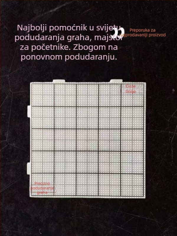 DIY ploča za perle s graviranim linijama, 2,6 mm perle, plastična ravna ploča, edukativna kreativna igra za uzrast 7–14
