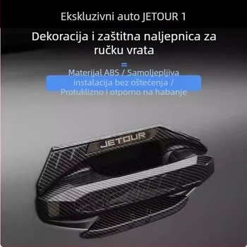 Zaštitni pokrov kvake vrata s karbonskim uzorkom, otporan na ogrebotine, dekorativna vanjska modifikacija, marka Junmiao