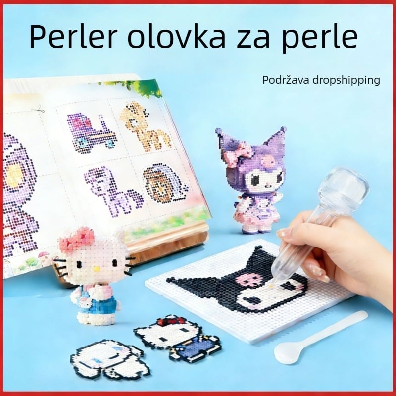 Plastični DIY set za perlice za 3D slagalicu ploču – uzrast 7–14 godina, početnik