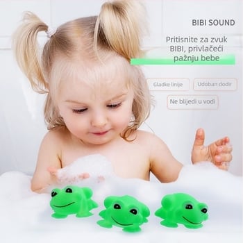 Plastična žaba za kupanje za djecu 3–6 godina, pritiskom glazbena igračka, 3C certifikat 2024012202607355