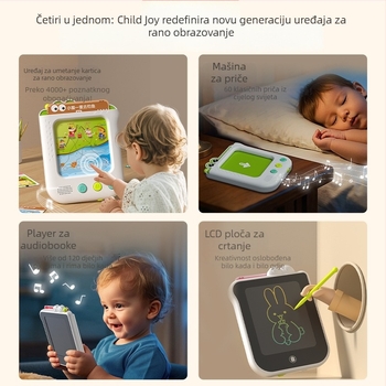 Inteligentno uređaj za rano obrazovanje s karticom i LCD pločom za crtanje, punjiva baterija, prepoznavanje glasa, dodirna interakcija, glazba – za djecu 4–6 godina