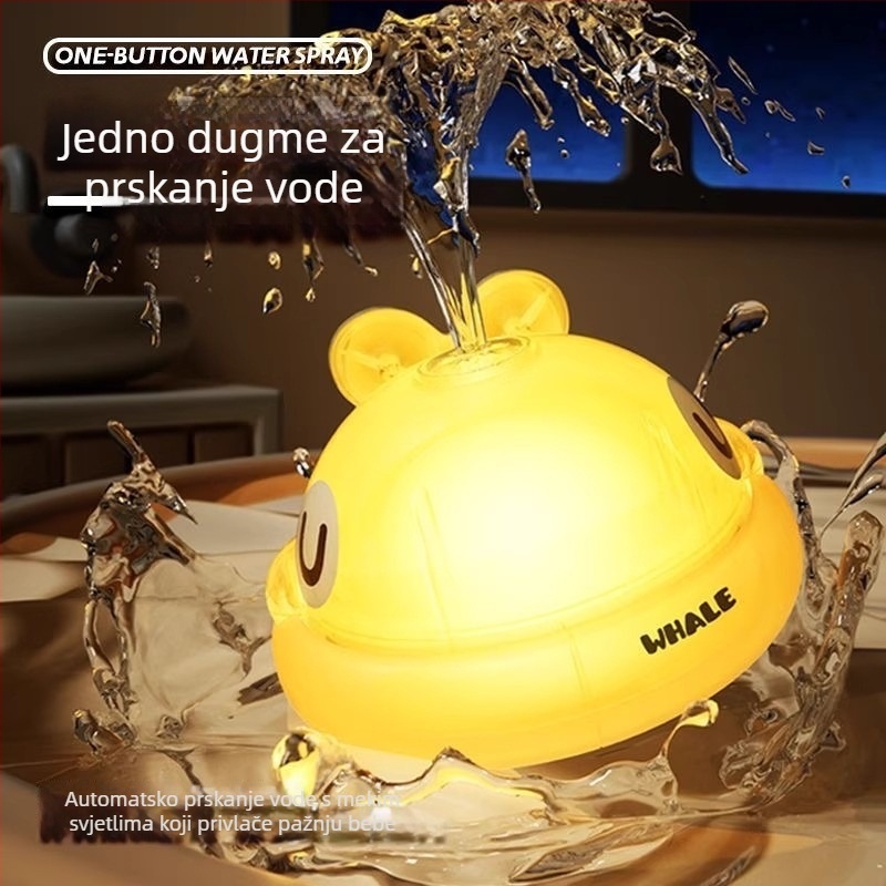 Dječja igračka za kupanje s raspršivanjem vode, mlaz vode i svjetlom – Interaktivna vodna igra za uzrast 4–6 godina