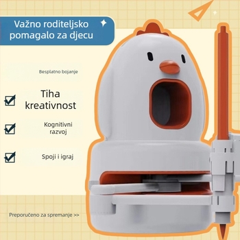 Obrazovni robot za crtanje za djecu — inteligentna crtajuća igračka, rano obrazovanje i razvoj kognitivnih vještina, koordinacija ruka-oko, plastično kućište, napajanje litijskom baterijom (uzrast 4-6 godina)