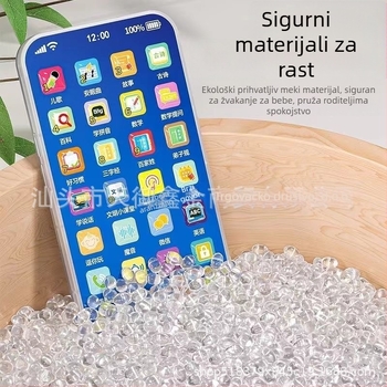 Obrazovni dječji pametni telefon s 36 tipkama, punjiva litijska baterija, glazba i glas, ABS materijal, za djecu 4–6 godina
