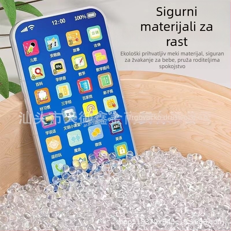 Obrazovni dječji pametni telefon s 36 tipkama, punjiva litijska baterija, glazba i glas, ABS materijal, za djecu 4–6 godina