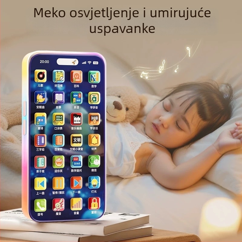 Obrazovni dječji pametni telefon s 36 tipkama, punjiva litijska baterija, glazba i glas, ABS materijal, za djecu 4–6 godina
