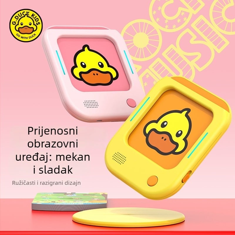 Stroj za učenje jezika, matematike i engleskog s 1–2 GB memorije, punjiv, glazba/glasovne funkcije, litij-ionska baterija, za djecu 4–6 godina
