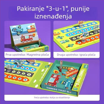 MiDeer edukativna magnetska slagalica ploča za djecu od 4 do 6 godina, geometrijski dizajn i promjena lica