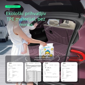 TPE tepih za stražnji dio prtljažnika za Xiaomi YU7 – specifičan za vozilo, poluzatvorenog stila, konfiguracija za pet mjesta, prilagođena obrada