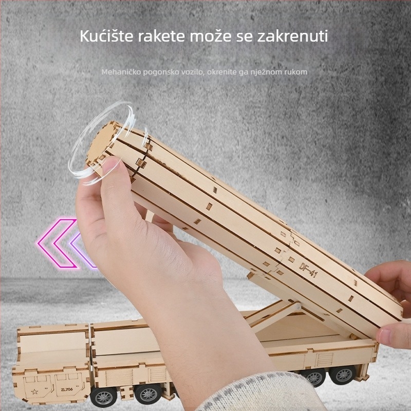 Drveni 3D puzzle – DIY set, za uzrast 7–14 godina, srednja težina