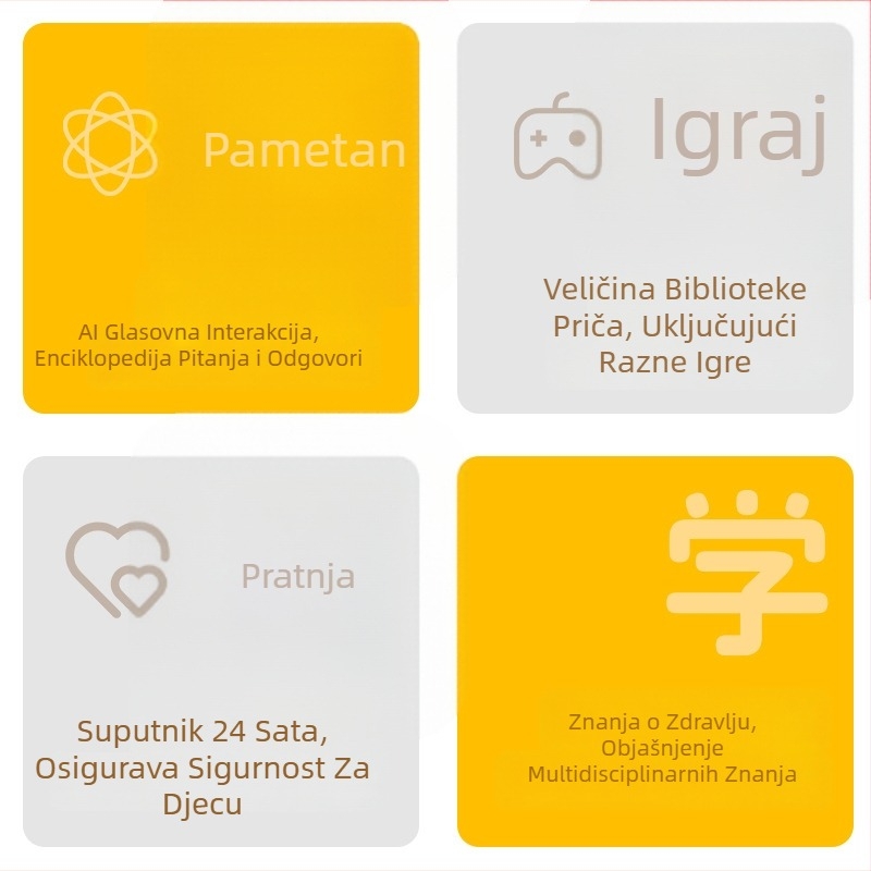 AI pliš edukativna igračka s prepoznavanjem glasa, pliš materijal, 1 GB memorije, za djecu 4–6 godina, s baterijom