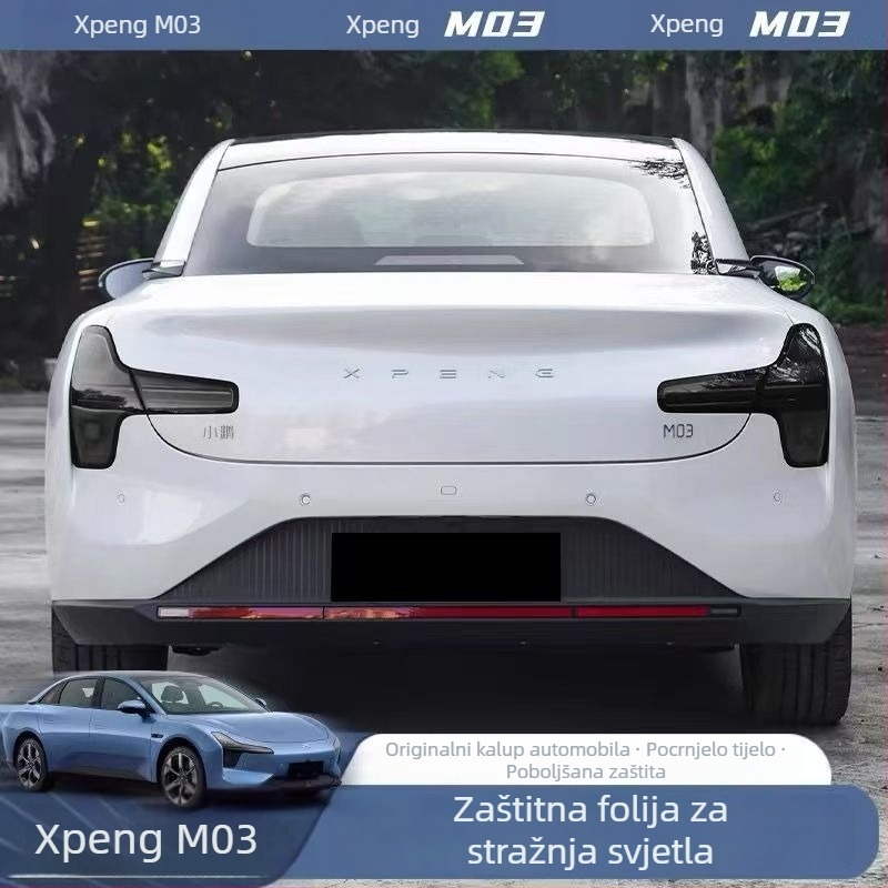Xiaopeng Mona M03 film za promjenu boje prednjih svjetala, TPU otporan na eksploziju, prozirni film za stražnja svjetla s tamnijim efektom, dodatak za Black Warrior modifikaciju