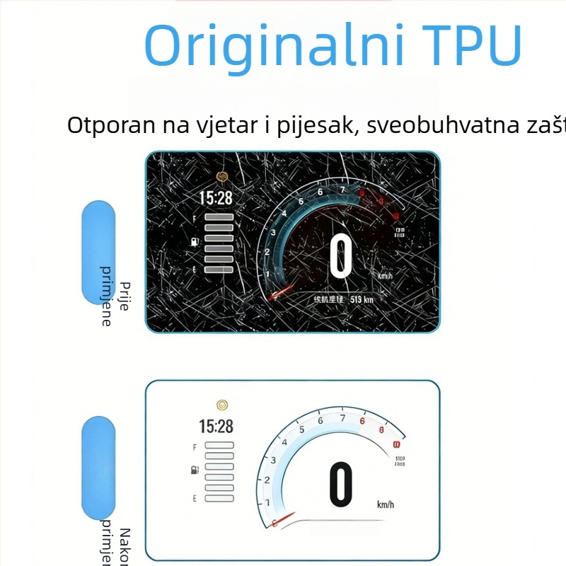 LISM zaštitna naljepnica zaslona motocikla – Model 150X 26, otporna na prašinu i abraziju, mogućnost prilagođavanja
