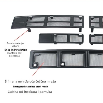 Mreža protiv insekata za rešetku hladnjaka JETOUR Zongheng G700, srednja mreža, materijal ABS + 304 čelik, šifra proizvoda 26FCBT7