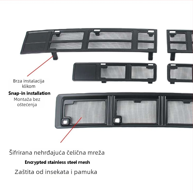 Mreža protiv insekata za rešetku hladnjaka JETOUR Zongheng G700, srednja mreža, materijal ABS + 304 čelik, šifra proizvoda 26FCBT7