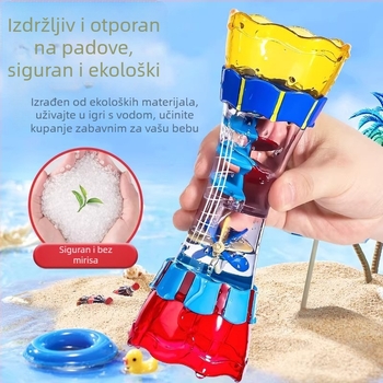 Dječje kupanje igračke: čaša za vodu s rotirajućom naberačom, čaša za promatranje protoka vode i tuš sprej