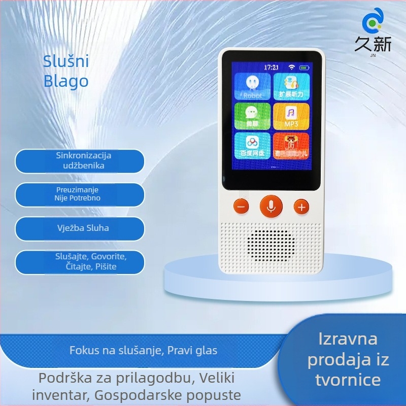 Lingbao engleski uređaj za slušanje i ponavljanje s LCD‑om, punjiva baterija, Wi‑Fi, prepoznavanje glasa, ABS materijal, za djecu 4–6 godina