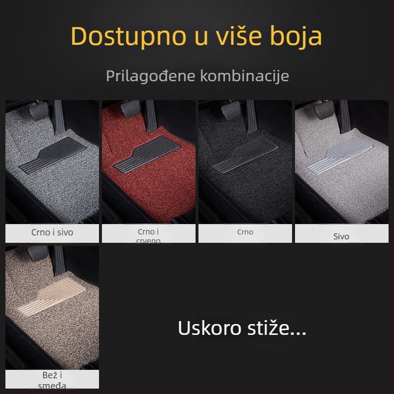 Auto podne prostirke za pod - vozačeva strana, jednoplošni komad, PVC protuklizno, svilene petlje za stopala, za specifične modele automobila