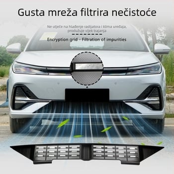 Geely Galaxy A7 prednja rešetka s mrežom protiv insekata i zaštitnim pokrovom spremnika vode – Materijal: ABS + nehrđajući čelik • Kompatibilnost: Geely Galaxy A7 • Marka: Drugo
