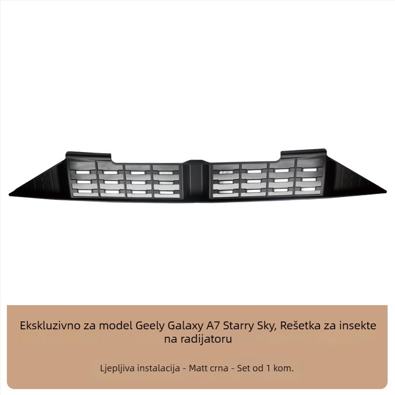 Geely Galaxy A7 prednja rešetka s mrežom protiv insekata i zaštitnim pokrovom spremnika vode – Materijal: ABS + nehrđajući čelik • Kompatibilnost: Geely Galaxy A7 • Marka: Drugo