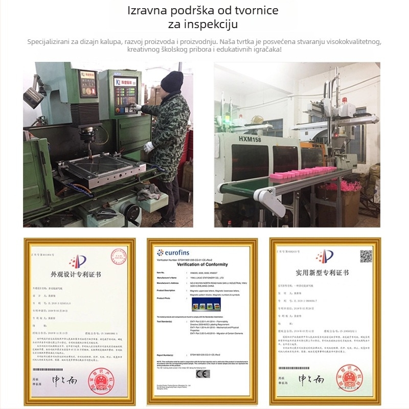 Magnetske abecedne slova za djecu, plastične velike slova, edukativna slagalica ploča za rano obrazovanje, uzrast 4–6 godina